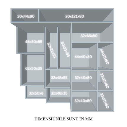 Organizator Cosmetice cu 16 Compartimente - Navro