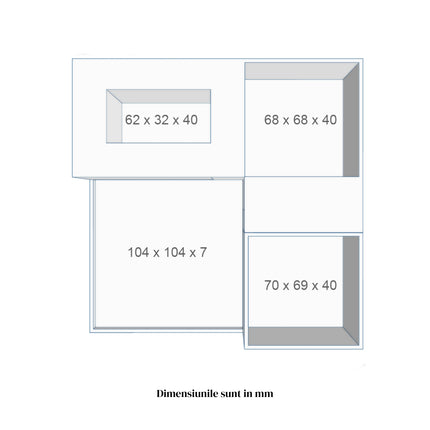 Organizator Baie 4 Compartimente - Navro