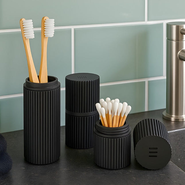 Set Portabil de 3 Recipiente Pentru Cosmetice - Navro