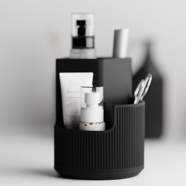 Organizator Cosmetice Rotund cu 3 Compartimente - Navro