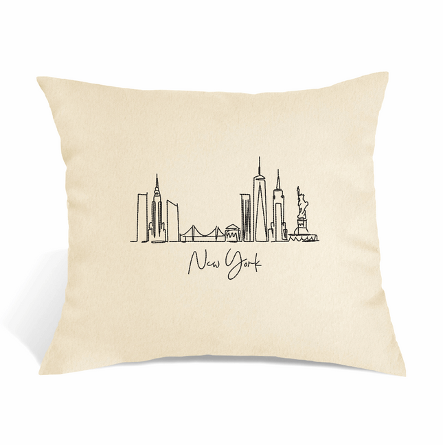 Perna Decorativa Brodata 45 x 40 cm, New York - Navro