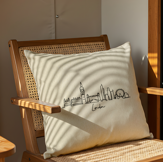 Perna Decorativa Brodata 45 x 40 cm, Londra - Navro