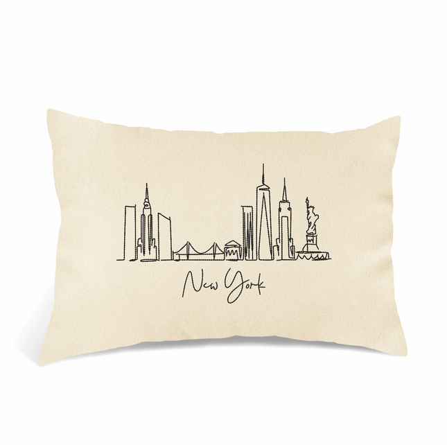 Perna Decorativa Brodata 40 x 30 cm, New York - Navro