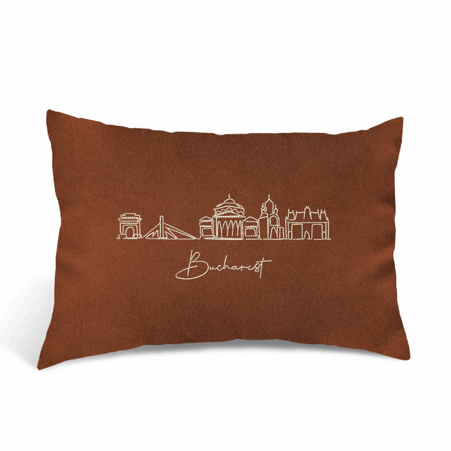 Perna Decorativa Brodata 40 x 30 cm, Bucuresti - Navro