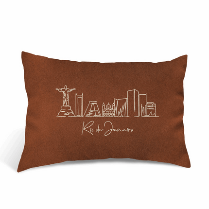 Perna Decorativa Brodata 40 x 30 cm, Rio de Janeiro - Navro