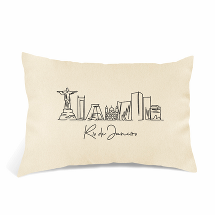Perna Decorativa Brodata 40 x 30 cm, Rio de Janeiro - Navro